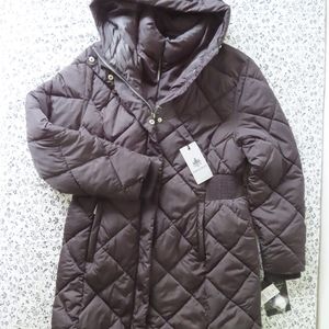womens rainforest quilted puffer jacket coat L NWT